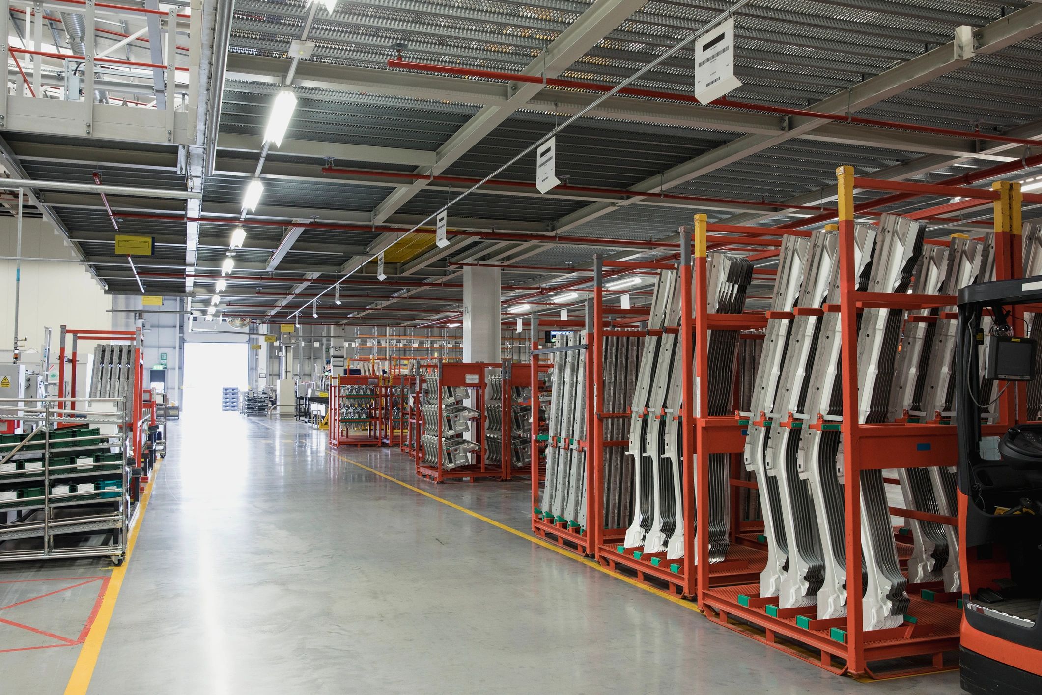air conditioning units on shelves